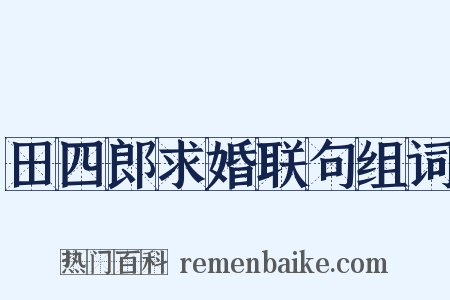 田四郎求婚联句组词是什么意思的图片